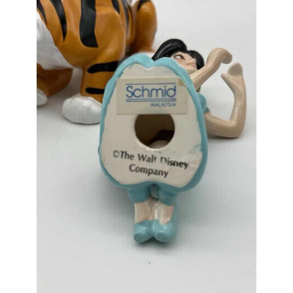 Walt Disney Company Jasmine and Rajah Porcelain Figurines Hand-Painted Malaysia